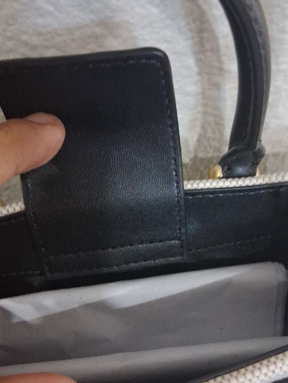 kate spade Black & Cream Canvas Mini Satchel - Picture 4 of 5